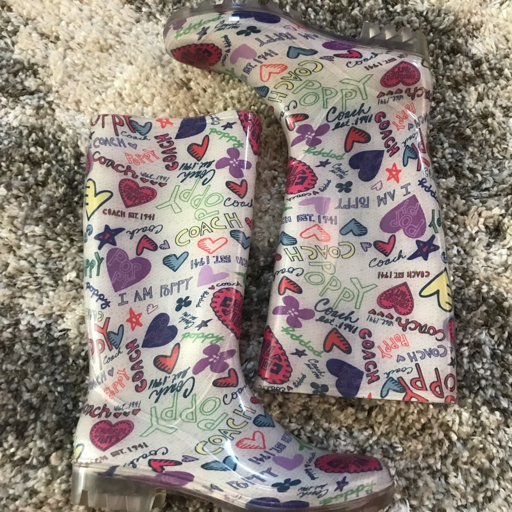 Coach Poppy Rain boots!